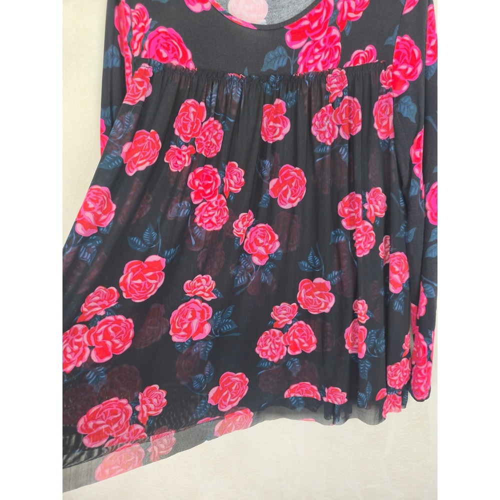 Matilda Jane Floral Tunic Women Top Medium Babydoll Flowy Romantic Roses Y2K 90s - Picture 7 of 9